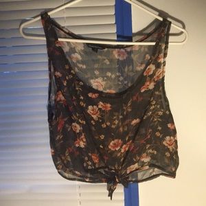 Sheer, Floral Crop Top from American Eagle